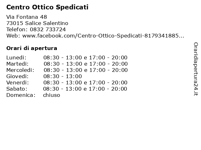 Ottica spedicati salice on sale salentino